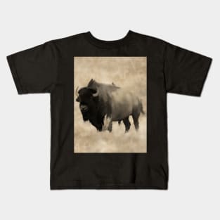 American Buffalo  -  Plains Bison Kids T-Shirt